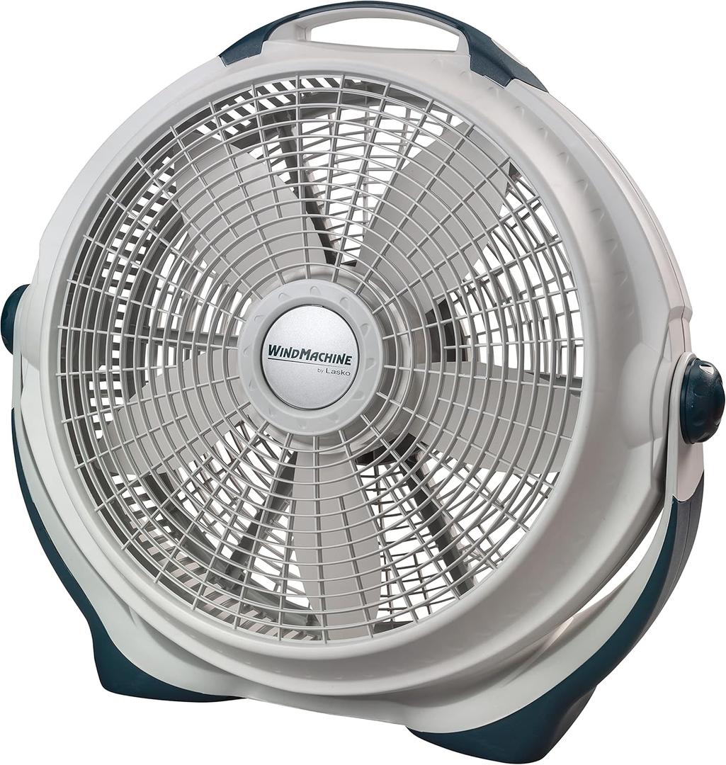 Lasko Wind Machine Fan, Air Circulator Fan with 3 Speeds, 20" Model 3300, Gray