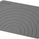 Stone Bath Mat 24"x16" - Diatomaceous Earth Shower Mat, Quick Dry, Anti-Slip, Modern Design with Bonus Non-Slip Pad - Perfect for Home Safety and Style (Gray)