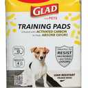 Glad for Pets Activated Carbon Dog Training Pads with Anti-Microbial Technology, Odor Eliminator Pee Mats for Dogs, 6-Layer Leak-Proof Heavy Duty Indoor Puppy Potty Pads, 23 x 23 Inches, 30 Count