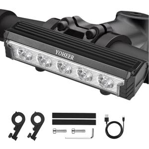 Super Bright Bicycle Lights IPX5 Waterproof, Type-C Rechargeable Bicycle Headlight,Perfect for Adult Kid Mountain Road Commuter Cycling Night Riding