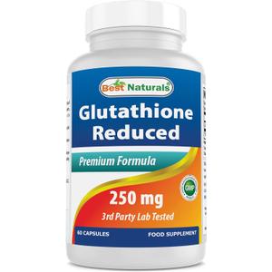 Best Naturals L-Glutathione 250 mg 60 Capsules (EXP 03/01/26)