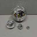 Sumind 50 Pcs Disco Balls Small Disco Balls Silver Hanging Decorations Reflective Mirror Ball Wedding Dance and Music Festivals for Stage Club Ballroom Hall Props(1.2 Inch, 2 Inch, 3.2 Inch, 4 Inch)