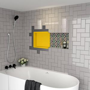 Uni-Green Extra Large Shower Niche 16"X40"(Inside 38" x 14") in Waterproof - Ready Tile Shower Niche Shelf and Easy Installation for Bathroom Niche Storage - Long Niche Wall Insert