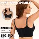 Push Up Bra for Women Soft Underwire Full Coverage Bra(Black,46D) (Black)