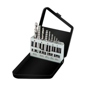 COMOWARE 10pcs Screw Extractor, Broken Bolt Extractor Kit, Left Hand Drill Bit Set, Cobalt Steel, 5pcs Left Handed Drill Bits (5/64" - 19/64") & 5pcs Easy Out Screw Extractor Set (#1 - #5)