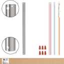 36 inch Ceiling Fan Downrod,36" Height Ceiling Fan included 9 Extension Wire for Wide Range of Fans Downrod, Unthreaded,Dia 1.02'',Brushed Nickel (36, Brushed Nickel)