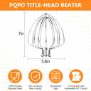 Upgraded Stainless Steel 6-Wire Whip Attachment Compatible with KitchenAid 4.5-5 Quart Tilt-Head Stand Mixer,Dishwasher Safe