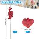 PATIKIL Artificial Orchid Stems 41", 3 Pack 9 Heads Faux Phalaenopsis Flowers Real Touch Fake Orchid Flower Branch for Vase Home Wedding Decoration, Burgundy