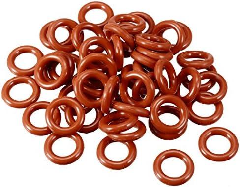 uxcell Silicone O-Ring, 15mm Outside Diameter, 8.8mm Inner Diameter, 3.1mm Width, VMQ Seal Rings Sealing Gasket Red, 50PCS