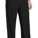 Lightweight Loose Pants for Women Casual Lounge Pants Athletic Joggers Yoga Pants with Pockets, Black,Size L