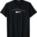 CarTees CTSV CTS-V Outline Logo T-Shirt - Unisex Adults - Black - Short Sleeve - Small