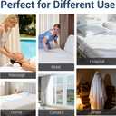 Bulk Queen Flat Sheets Only, 6 Pack Quick Sort Top Bed Sheet, Color-Coded Label Threads, Wrinkle-Free Shrinkage Durable Microfiber Hotel Motel Airb&bs Essentials for Hosts (90"x102",Light Blue)
