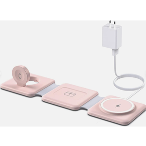 Magnetic Wireless Charger for iPhone: Fodable 3in1, Multiple Apple, Travel Charger