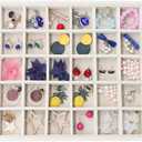 Stratalife Earring Organizer Stackable Jewelry Tray Removable Display Tray Organizer for Jewelry Necklace Earring Drawer Inserts 40 Grid Beige