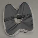 Watshyon Memory Foam Leg Pillow for Side Sleepers, Sciatica Pain Relief Pillow with Ergonomic Design, Removable Breathable Cover and Elastic Band, Grey