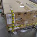 32 Inch White Fireclay Undermount Kitchen Sink Offset Drain, 32"x19"x10"