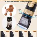 Petsaunter Dog Clippers for Grooming, 4-Speed & LCD, Low Noise Electric Trimmer for Grooming, TypeC Rechargeable Dog Hair Clippers, Super Quiet for Dogs & Pets with Thick or Heavy Coats(C95)