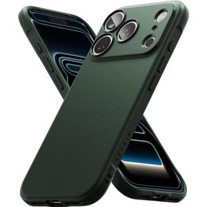 Ringke Onyx for iPhone 17 Pro Case, [Feels Good in The Hand] Oil & Dirt Resistant, Individual Lens Covers for Cameras, Non-Slip Enhanced Grip Lightweight Cover - Dark Green