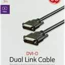 GE DVI-D Dual Link Cable - Black