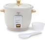 GreenLife Rice Cooker with Removable PFAS-Free Nonstick Pot, 3-Cups Uncooked/6-Cups Cooked, One-Switch Design, Auto Keep Warm Function, Soup, Grains, Oatmeal, Wood Handle, Cream