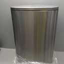 EKO Madison Brushed Stainless 50 Liter/13.2 Gallon Step Trash Can with Inner Liner - Fingerprint Resistant Finish