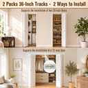 Bifold Door Hardware Kits with 2-Pack 36 Inch Closet Bifold Door Track