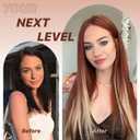 BrownBomb Cooper Blond Wear and Go Glueless Wigs Pre Plucked Pre Cut for Beginners Synthetic Lace Front Wigs For Woman With Bangs Long layered Straight 26 Inch Ginger Highlights 3 Seconds to Wear