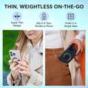 4 x Magnetic Ring Holder for iPhone, MagSafe Compatible Phone Grip and Kickstand, Ultra Slim Lightweight Aluminum Alloy Stand, Strong Magnetic Attachment, Durable Anti-Scratch Design, Black