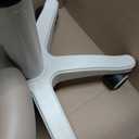 Small Cute Swivel Armless Chair, Padded Cushion, Height Adjustable for Home Office Study Vanity (White)