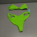 Aqua Eve Women Two Piece Bikini High Cut Swimsuit Triangle Bathing Suit Cheeky Bikini Set (Medium, Neon Green)