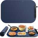 Food Warming Mat Food Warmer Chafing Dishes Roll Up Silicone Food Warmers 3 Heat Settings Easy Clean&Storage Large Warming Tray Portable Food Warm pad For Home Buffets Party Thanksgiving