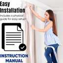 Jos & Haz Ceiling Curtain Track 13.1ft, Aluminum Curtain Track Wall Mount