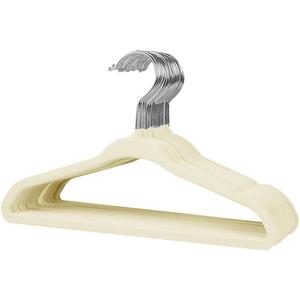 Stormix Baby Velvet Hangers, 16 Pack Children's Clothes Hangers Non-Slip Kids Hangers for Infant/Toddler Cream