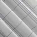 No. 918 Castille Farmhouse Plaid Linen Semi-Sheer Rod Pocket Curtain Panel, 54" x 84", Blue/Linen