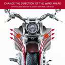 Motorcycle Front Fork Wind Deflectors with Brackets for Honda Shadow VT1100 VT750 VTX1300, for Kawasaki Vulcan Classic VN1500, for Yamaha V-Star XV950 XVS1100 XVS1300 Leg Wind Deflector (Clear)