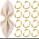 Pack Of 2 APTWOW Gold Napkin Rings Set of 12- Roundness Metal Gold Napkin Holder, Fall Thanksgiving Christmas Napkin Rings for Table Decor, Wedding, Banquet, Valentines Easter