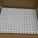 Spampur Peg Board, 4 Pack Metal PegBoard Organizer with Accessories, White Pegboard Panels with 50 Pcs Hooks and Baskets, Wall Organizer for Office, Craft Room Organization, Garage, Sewing Room