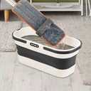 Superio Fold N' Go Mop Bucket with Wheels - Collapsible Cleaning Bucket, 10L, Portable Water Pail for Home, Car, and Outdoor Use