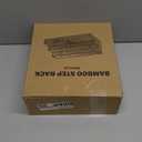 Bamboo Spice Rack Organizer for Cabinet 3 Tier Countertop Step Spice Shelf for Kitchen Storage and Organizer (2 Pack, Cabinet)