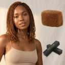 The Fox Afro Kinkys Bulk Human Hair Bundles for Braiding (18 Inch, Light Auburn #30, 50g), 100% Unprocessed Soft 4C Human Hair for Boho Braids, Twists, Dreadlocks & Loc Repair, Kid-Friendly