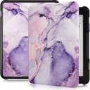 Caweet Case for Nook GlowLight 4 Plus 7.8" 2023 Release, Ultra Lightweight PU Leather Shell Cover with Magnetic Closure, Lilac Marble