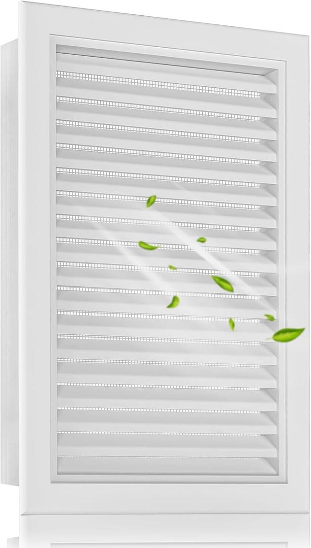 18" X 24" Aluminum Gable Vent with Screen, Stylish Louvered Vents for Effective Attic and Shed Ventilation, Perfect for Houses, Attics, and Exterior Walls [ Vent Opening: 16" x 22" ]