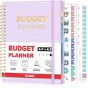 SUNEE Budget Planner - Monthly Budget Book with Expense Tracker Notebook, Undated 12 Month Bill Organizer & Finance Planner to Manage Your Money, A5(6.4" x 8.3") Account Book with Colorful Tab, Purple