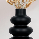 Ceramic Art Vase Modern Hydroponic Flower Arrangement Vase Stylish Desktop Decor for Living Room Bedroom Office Material for Dried Artificial Flowers Black