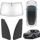 Karltys 3PCS Windshield Sun Shade for 2020-2024 2025 Ford Escape, Reflective Front and Side Window Sunshade Custom Fit Ford Escape, Foldable Sun Visor Protector Blocks Heat UV Rays (20+ Escape)