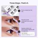 Kiss Impress Falsies Self Adhesive Eyelashes, Press On Lashes, 12mm-14mm Natural Volume Lashes, Black, No Glue Needed, Invisible Band, 36 Lash Clusters & Non-Stick Applicator - Natural