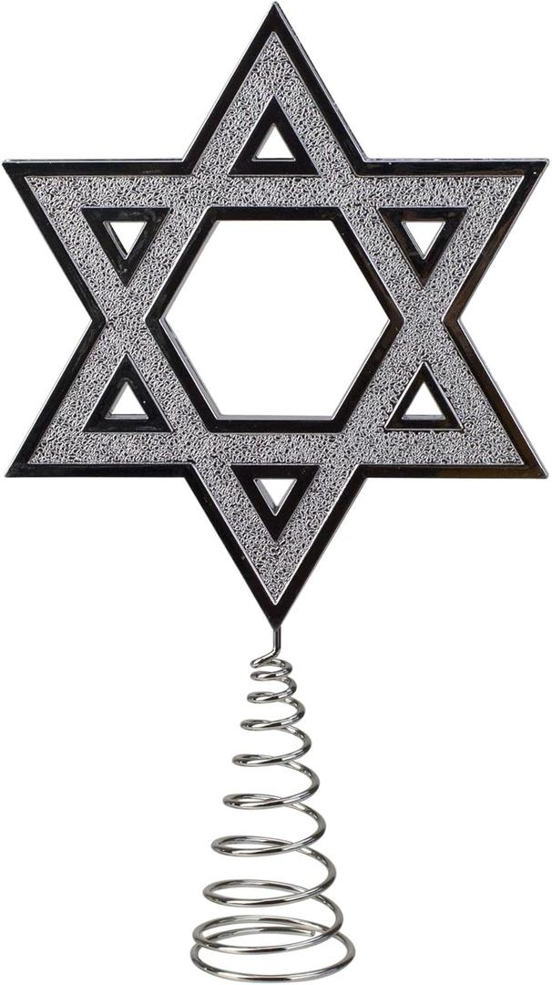 9-Inch Plastic Silver Hanukkah Tree Topper