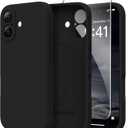 Magnetic for iPhone 17 Case, Compatible with MagSafe, [Full Camera Protection][Screen Protector] Silicone Shockproof Protective Phone Case for iPhone 17 6.3", Black