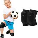 ONTYZZ Kids Knee Pads with Thicken Sponge Padding, Breathable Stretchy Knee Pad for Child Girls Boys, Soft Knee Pads for Dancing Skating Football Mountaineering Cycling Black/S