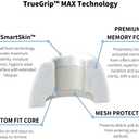 Comply TrueGrip MAX | Premium Memory Foam Replacement Earbud Tips for Apple AirPods Pro 1 & 2 | Long Lasting Comfort, Extreme Durability, Secure Fit, Superior Noise Isolation| White (S/M/L) (3 Pairs)